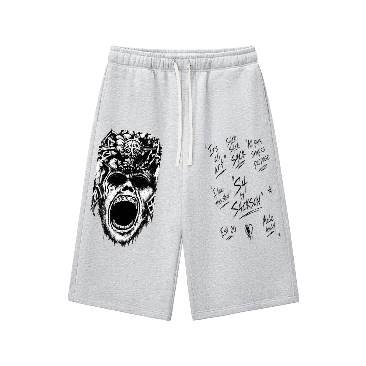 Relaxed Drawstring Three-quarter Sweatpants